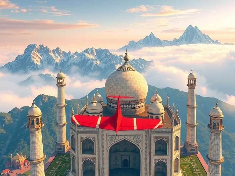 Glider Dominator India Screenshot showing Taj Mahal