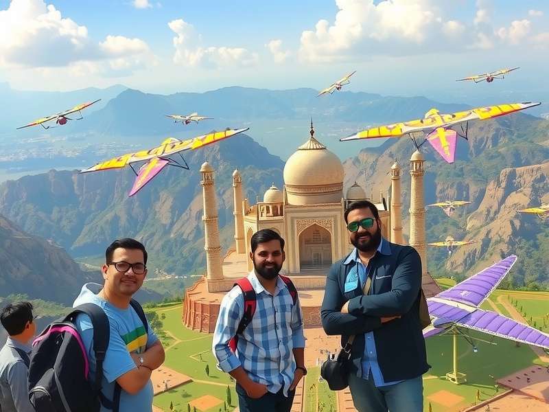 Glider Dominator India Gameplay Screenshot showing Himalayan landscape